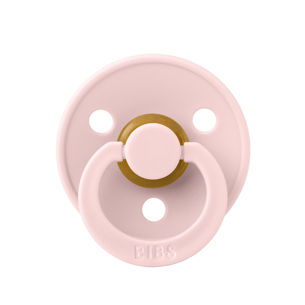 BIBS játszócumi- Colour natúr kaucsuk 0-6 hó cseresznyevirág 1db tasakban