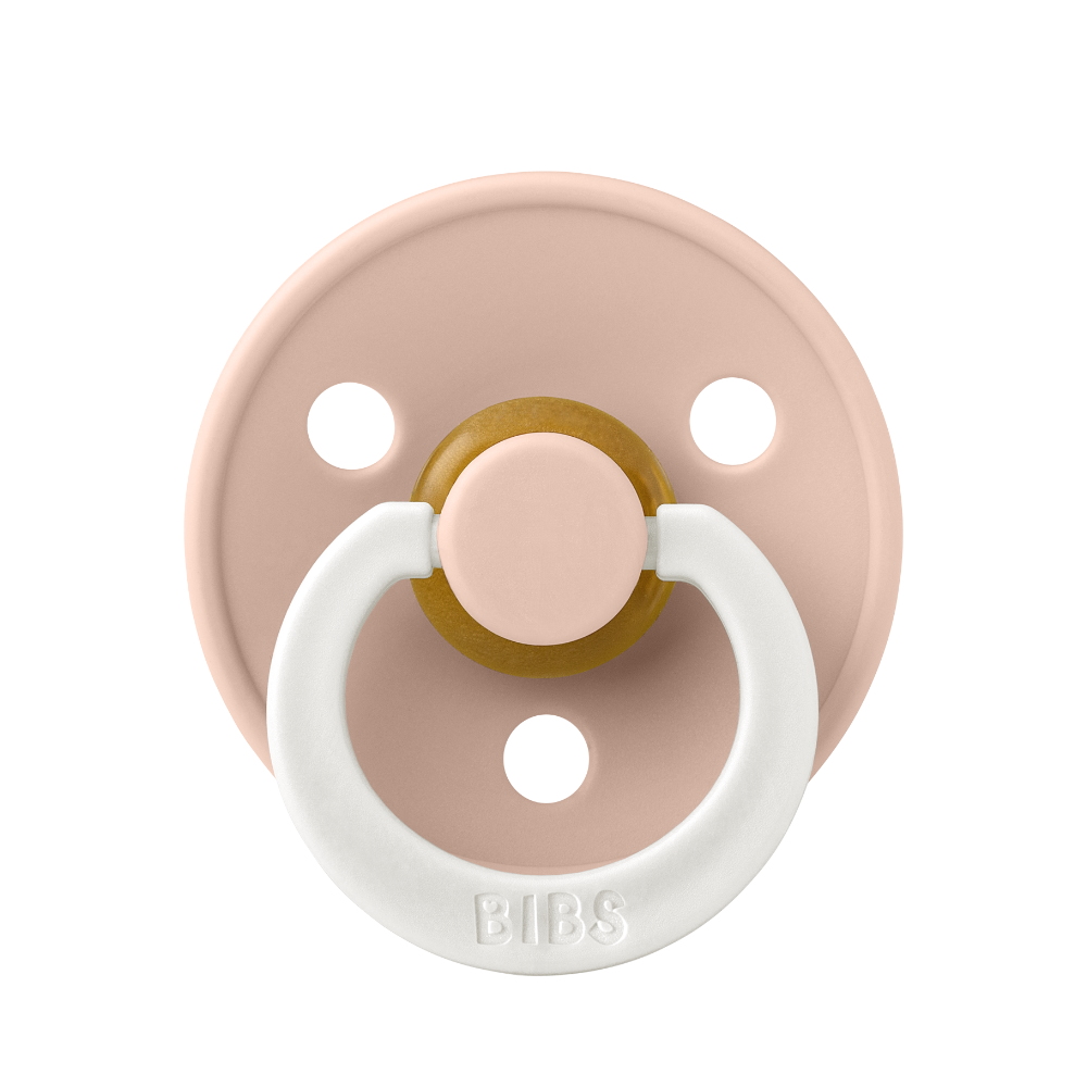 BIBS játszócumi- Colour natúr kaucsuk 0-6 hó esti púderrózsaszín 1db tasakban