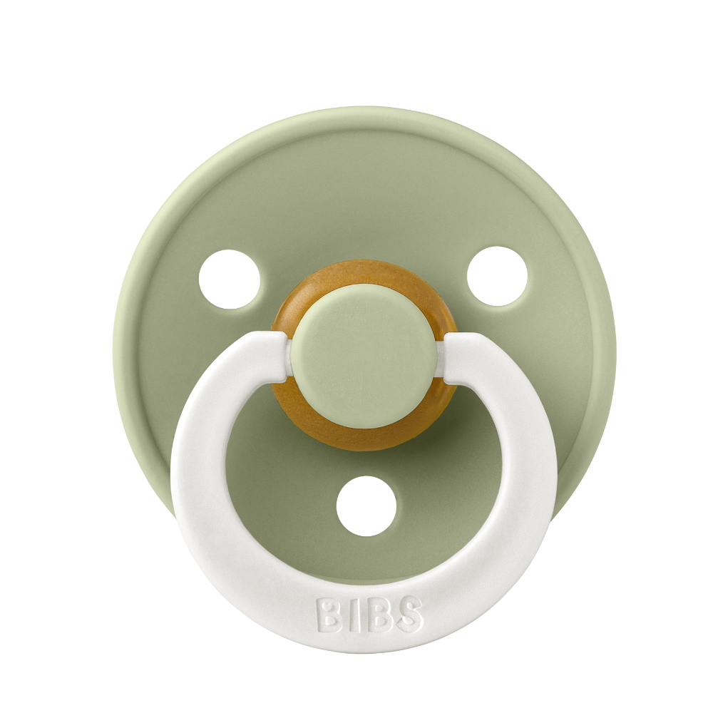BIBS játszócumi- Colour natúr kaucsuk 6-18  hó esti zsálya 1db tasakban - Image 2