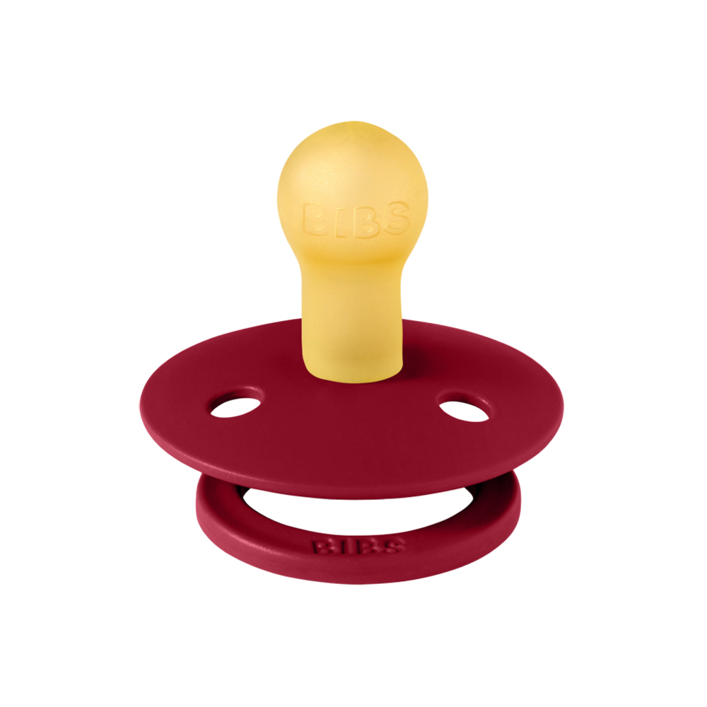 BIBS játszócumi- Colour natúr kaucsuk 6-18  hó rubint 1db tasakban - Image 2